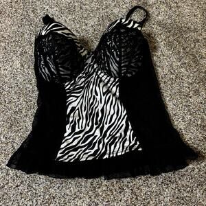 Y2K smart and sexy zebra print corset